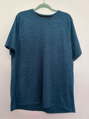 Xersion Teal Heather Short Sleeve Performance Tee